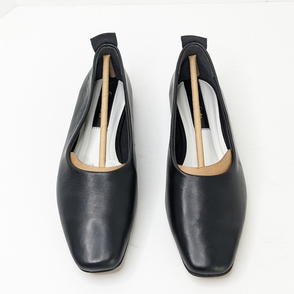 Franco Sarto Black Leather Flats - Picture 3 of 6